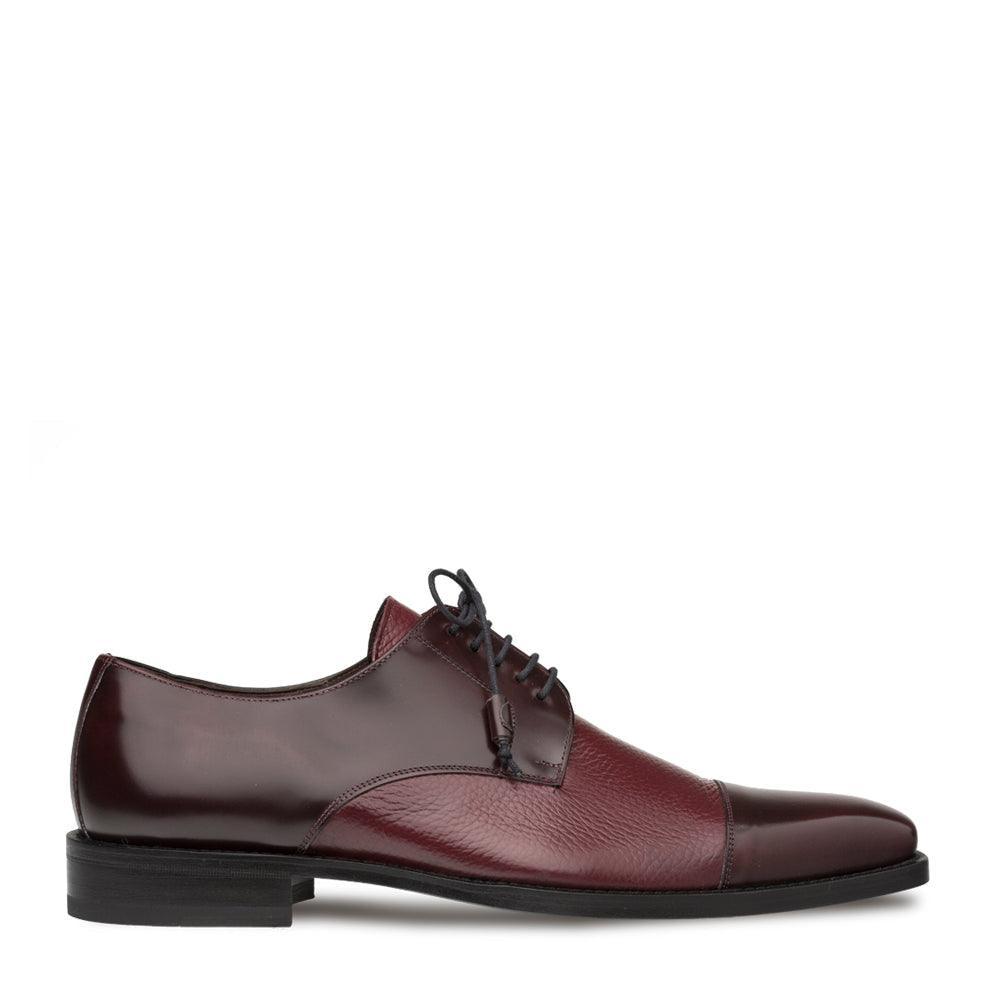 Mezlan Soka Burgundy Cap Toe Shoes - Upscale Men's Fashion