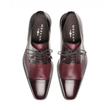 Mezlan Soka Burgundy Cap Toe Shoes - Upscale Men's Fashion
