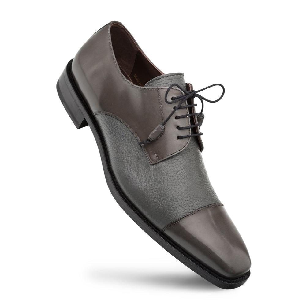 Mezlan Soka Grey Cap Toe Shoes - Upscale Men's Fashion