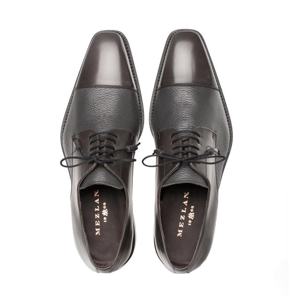Mezlan Soka Grey Cap Toe Shoes - Upscale Men's Fashion