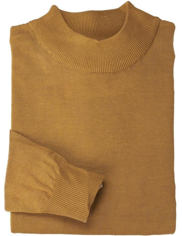 Mock Neck Sweater Color Gold - Upscale Men's Fashion