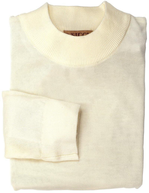 Mock Neck Sweater Color Off White - Upscale Men's Fashion