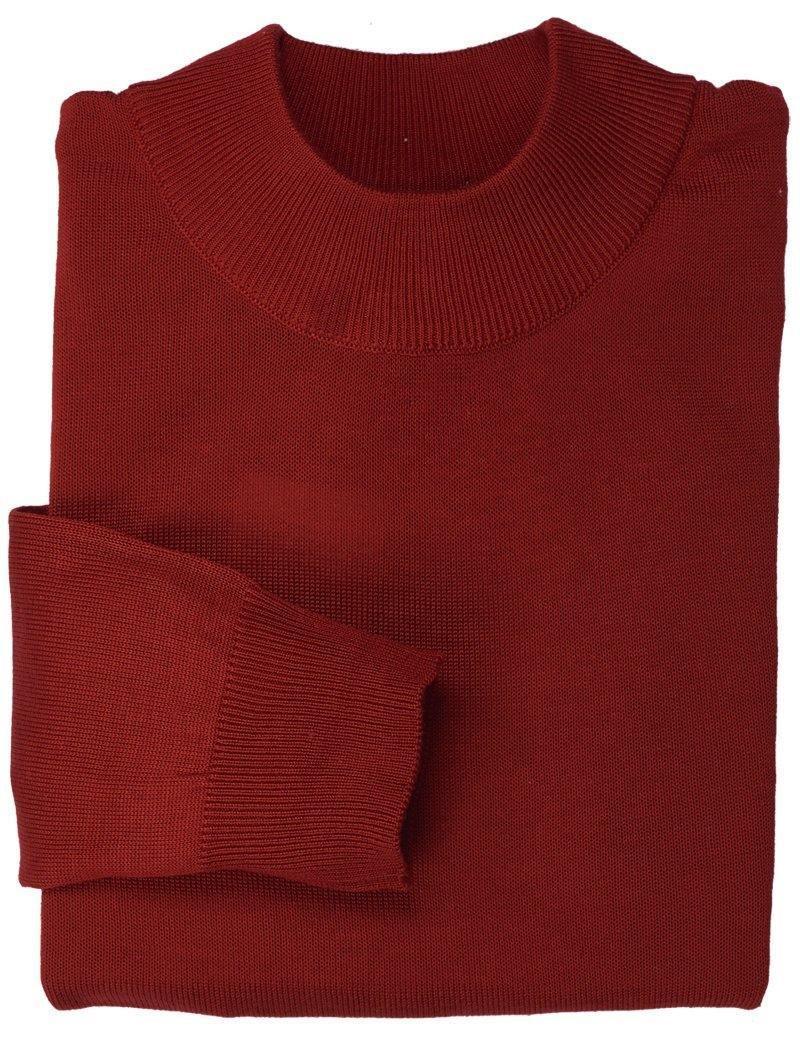 Mock Neck Sweater Color Red - Upscale Men's Fashion