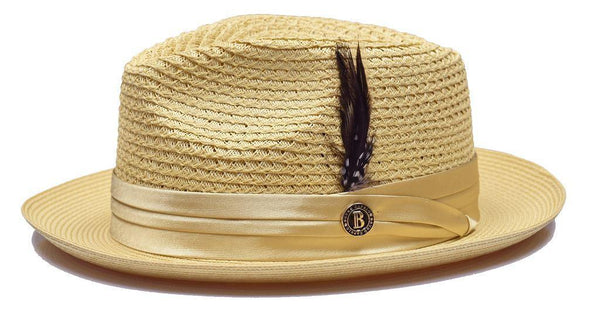 Natural Fedora Braided Straw Hat - Upscale Men's Fashion