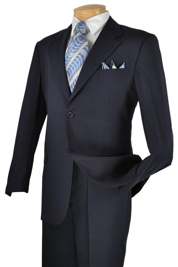 Navy Regular Fit 2 Piece Suit - Upscale Men's Fashion