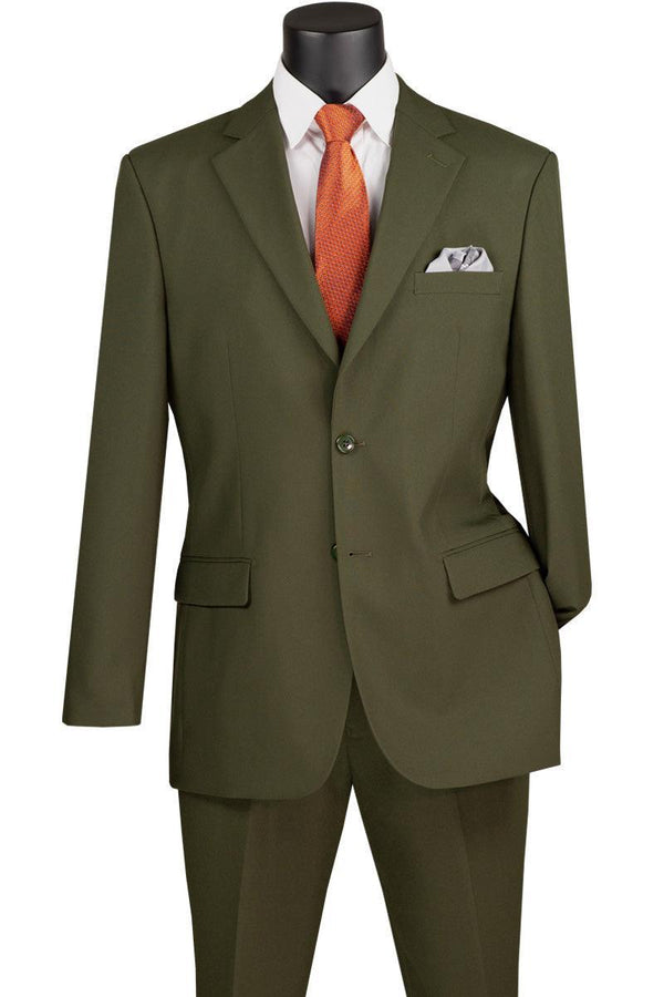 Olive Regular Fit 2 Piece Suit - Upscale Men's Fashion