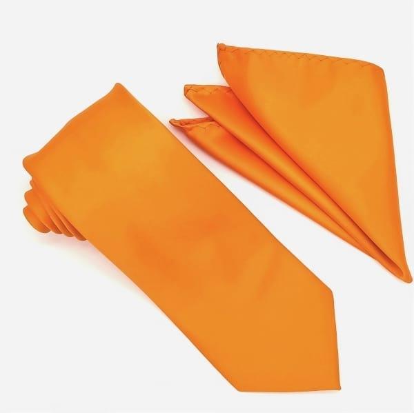 Orange Tie and Hanky Set - Upscale Men's Fashion
