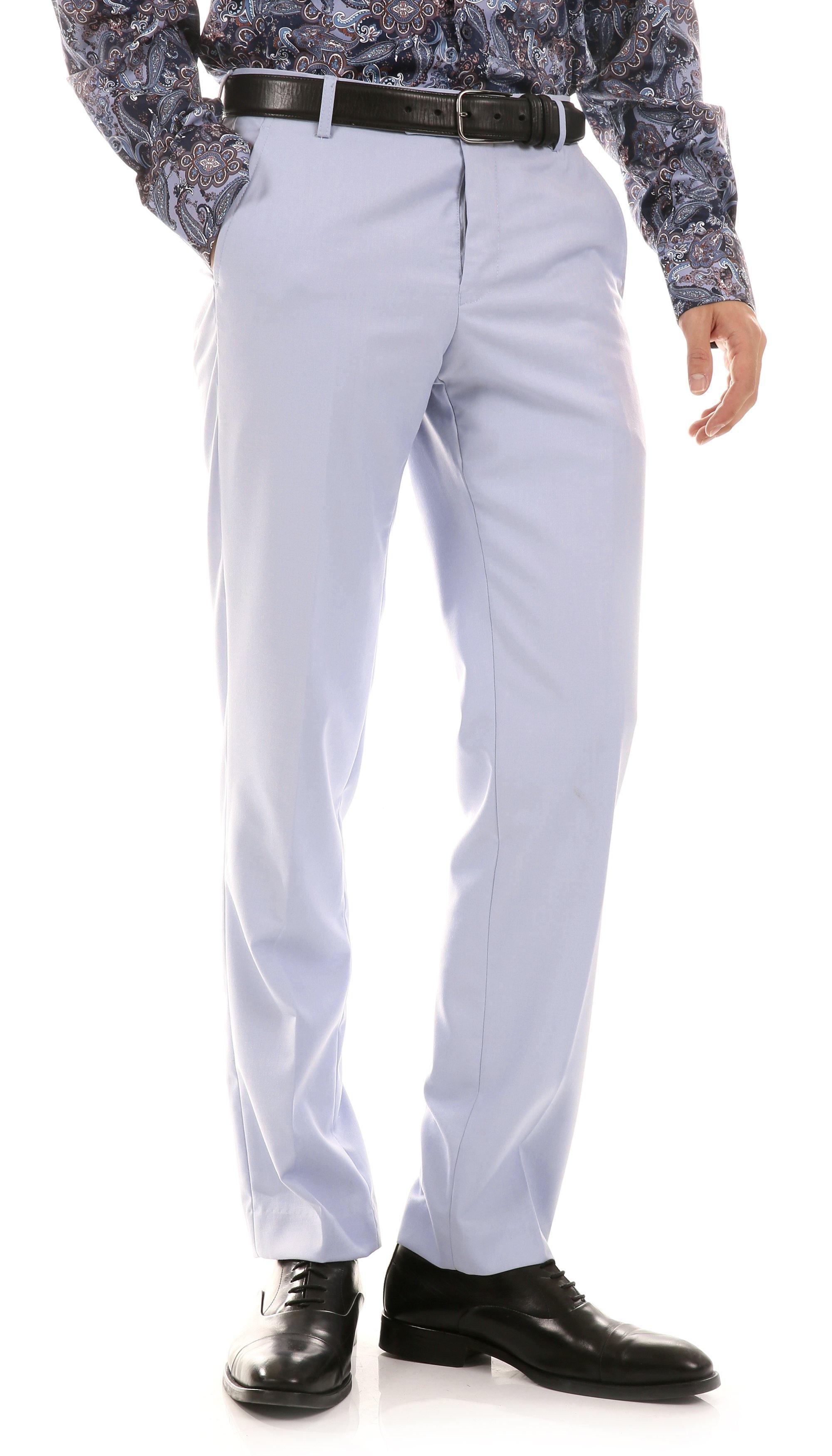 Oslo Collection - Slim Fit 2 Piece Suit Color Sky Blue - Upscale Men's Fashion