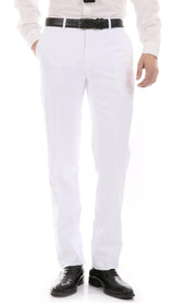 Oslo Collection - Slim Fit 2 Piece Suit Color White - Upscale Men's Fashion