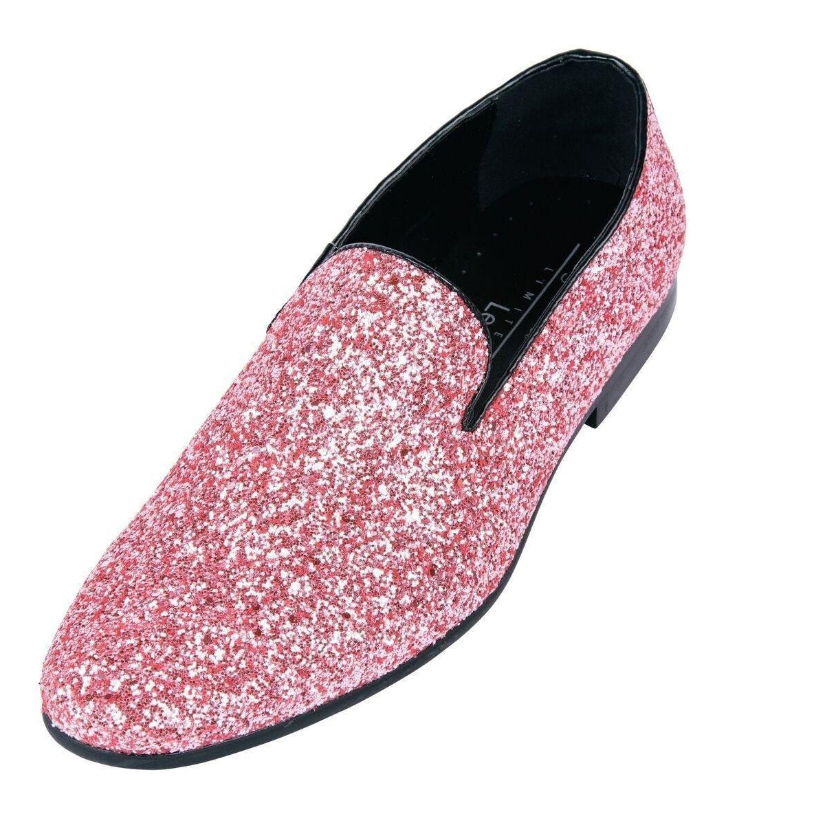 Pink Sparkle Slip On Men's Shoes Pink Sparkle Slip On Men's Shoes