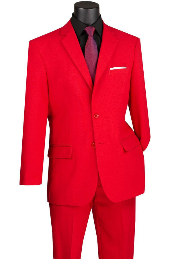 Red Regular Fit 2 Piece Suit - Upscale Men's Fashion