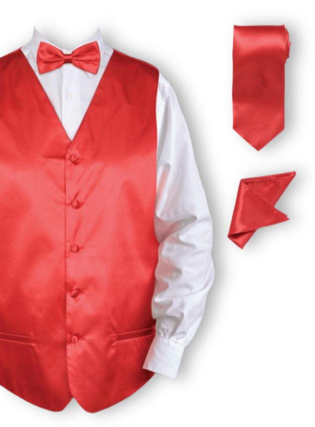 Red Tuxedo Vest Set - Upscale Men's Fashion