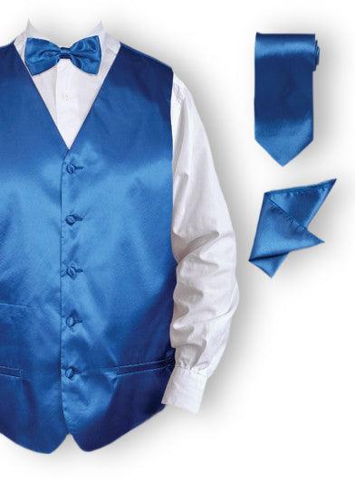 Royal Blue Tuxedo Vest Set - Upscale Men's Fashion