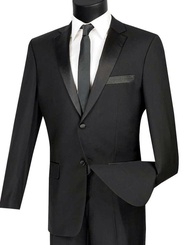 Slim Fit Black 2 Piece Tuxedo - Upscale Men's Fashion