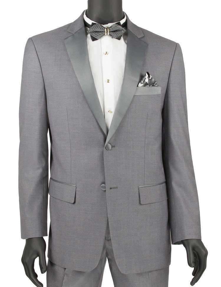 Slim Fit Gray 2 Piece Tuxedo - Upscale Men's Fashion