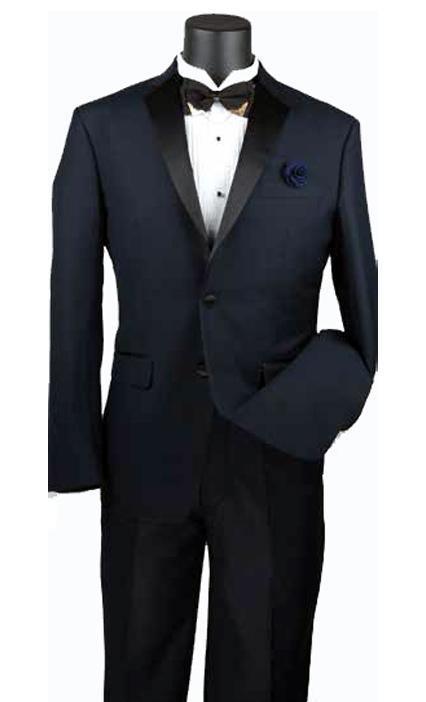 Slim Fit Navy 2 Piece Tuxedo - Upscale Men's Fashion