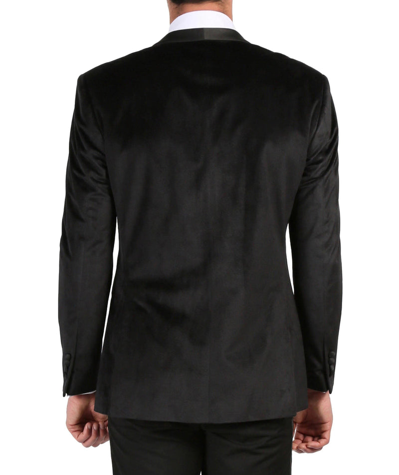 Slim Fit Shawl Lapel Dinner Jacket, Black - Upscale Men's Fashion