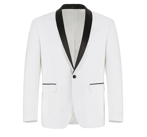 White slim hotsell fit suit jacket