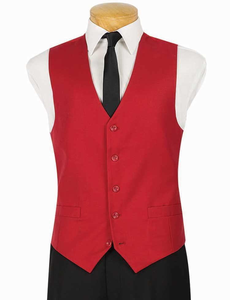 Suit Separates Vest Color Red - Upscale Men's Fashion
