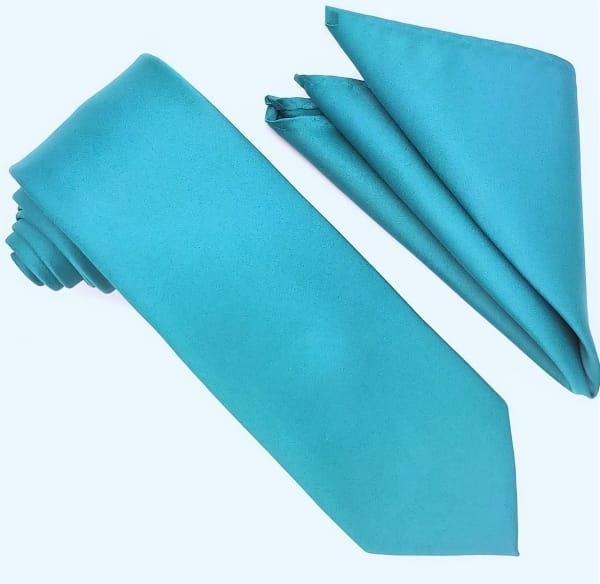 Teal Tie and Hanky Set - Upscale Men's Fashion