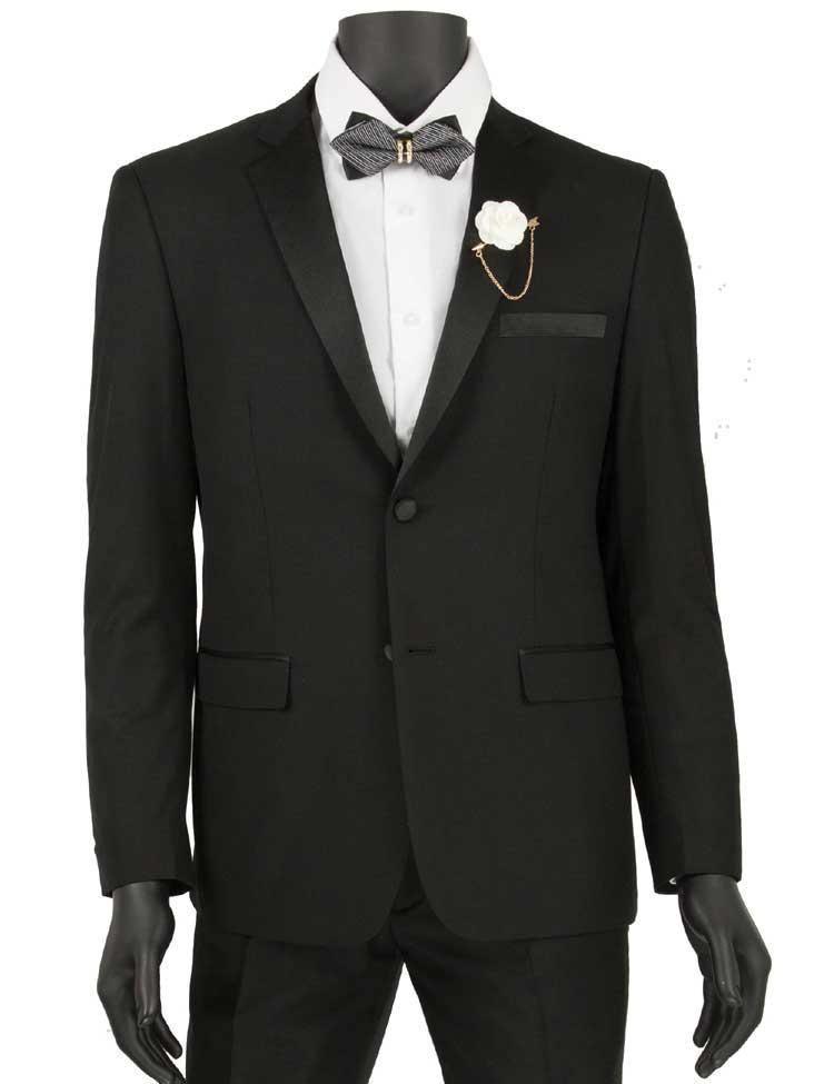 Ultra Slim Fit Black 2 Piece Tuxedo - Upscale Men's Fashion