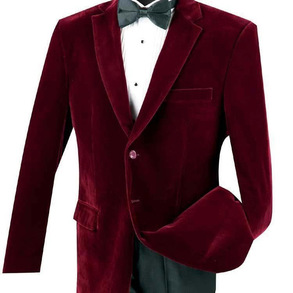 Velvet Sport Coat Color Wine Upscale Men s Fashion