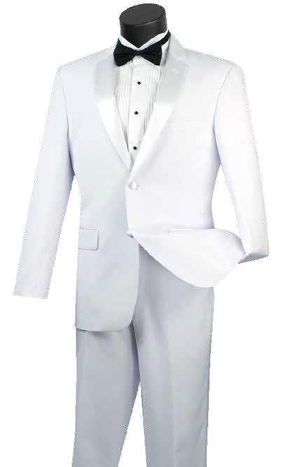 White 2 Piece Tuxedo Regular Fit - Upscale Men's Fashion