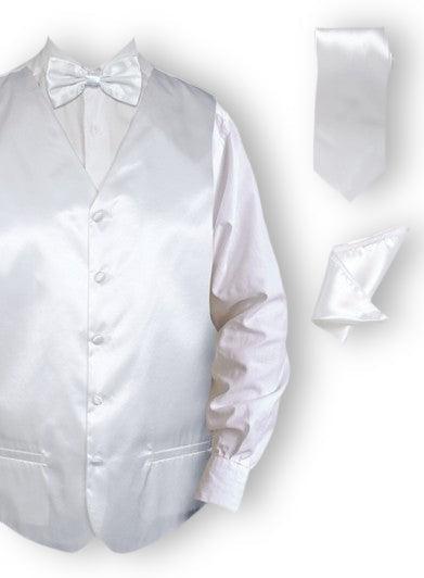 White Tuxedo Vest Set - Upscale Men's Fashion